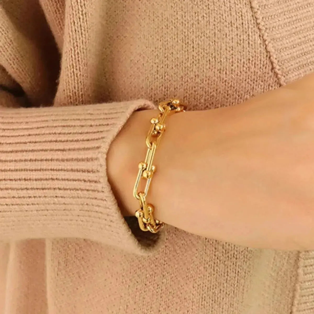 Chunky Chain Titanium Steel Bracelet - Bad Moms Club