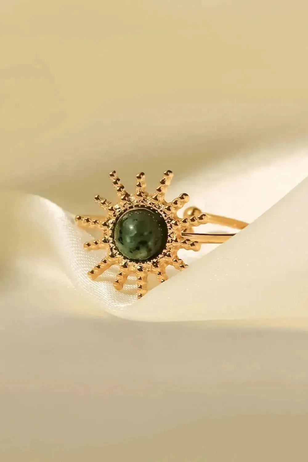 Natural Stone Sun Shape Open Ring - Bad Moms Club