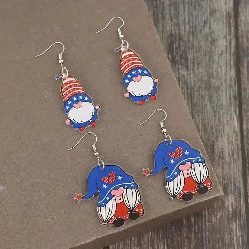 2 Pair Acrylic Gnome Earrings - Bad Moms Club