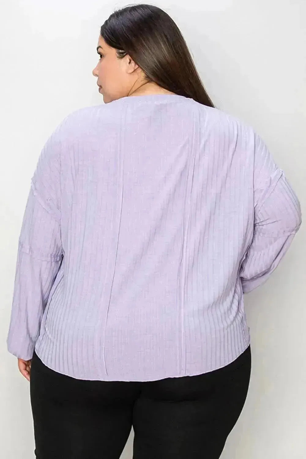 Basic Bae Full Size Ribbed Round Neck Long Sleeve T-Shirt - Bad Moms Club