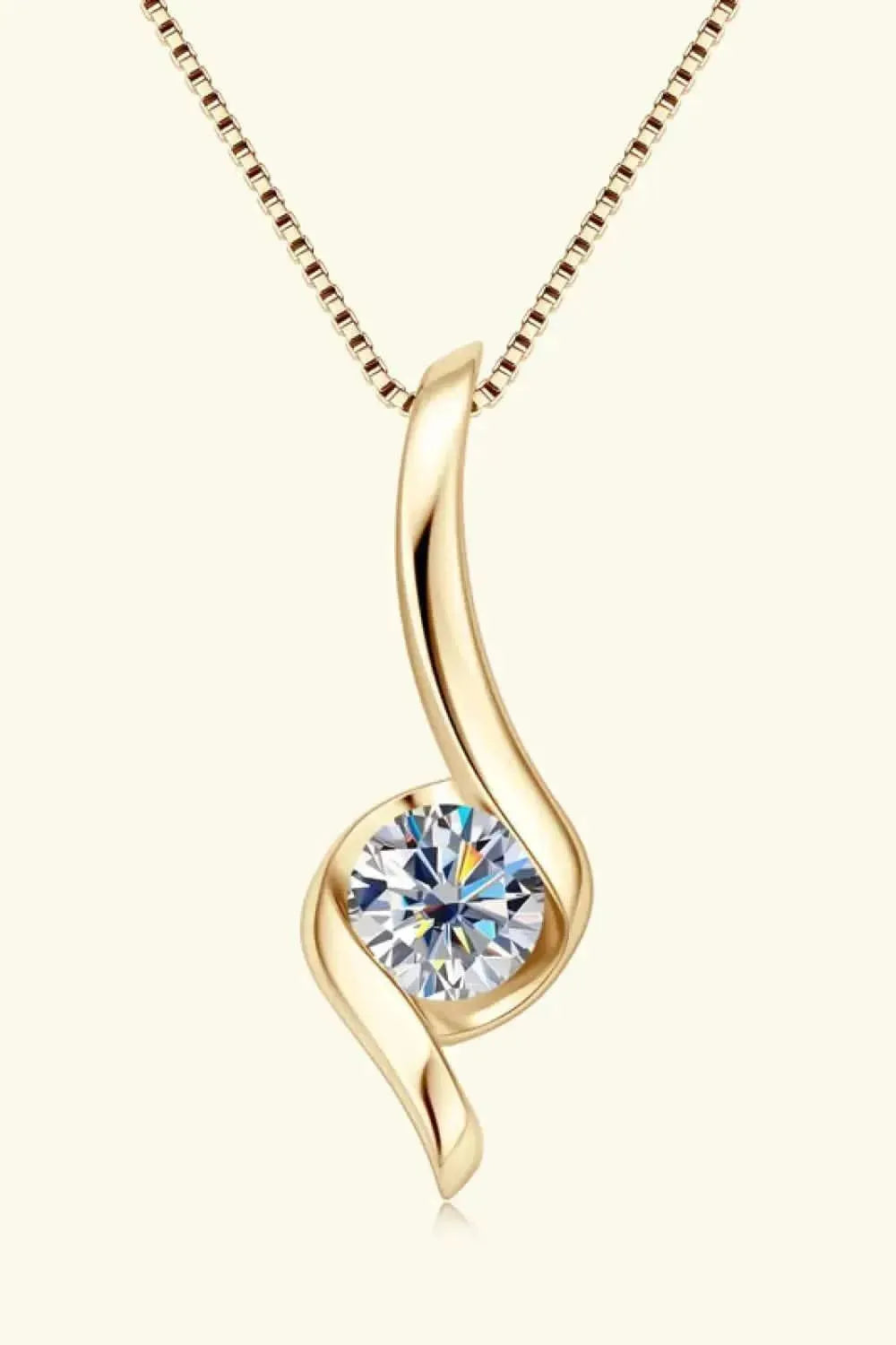 1 Carat Moissanite 925 Sterling Silver Necklace - Bad Moms Club