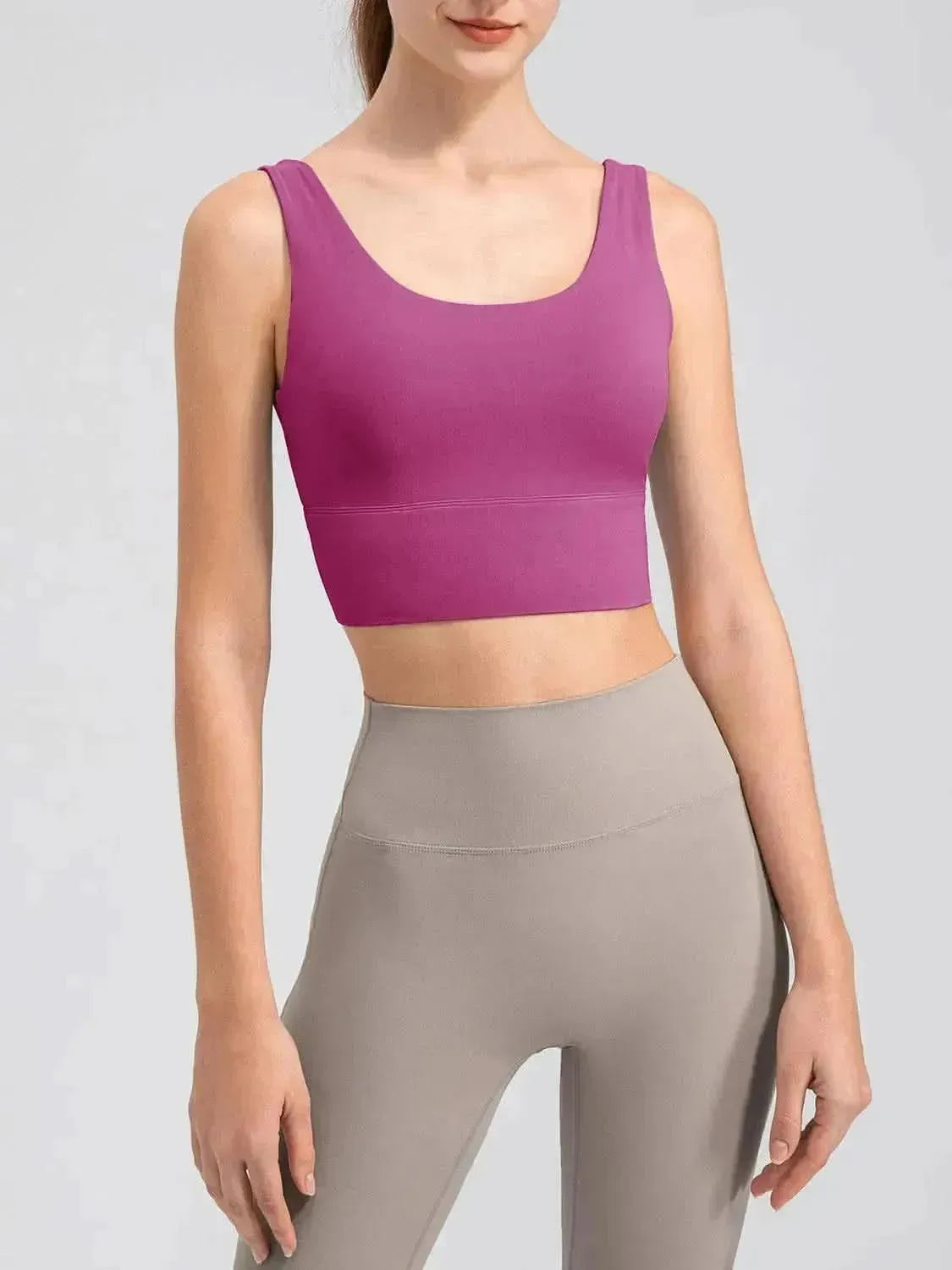 Scoop Neck Wide Strap Active Tank - Bad Moms Club