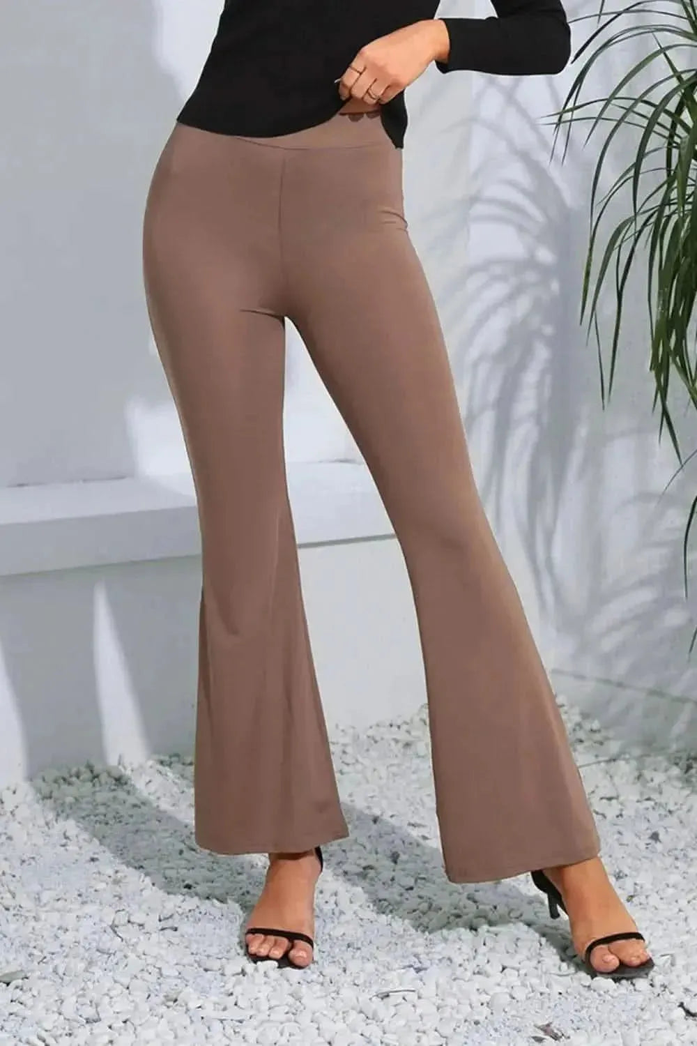High Waist Long Flare Pants - Bad Moms Club