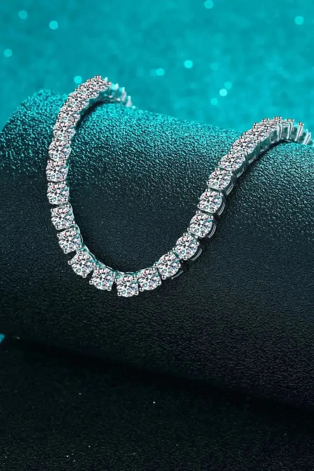 Moissanite Rhodium-Plated Necklace - Bad Moms Club