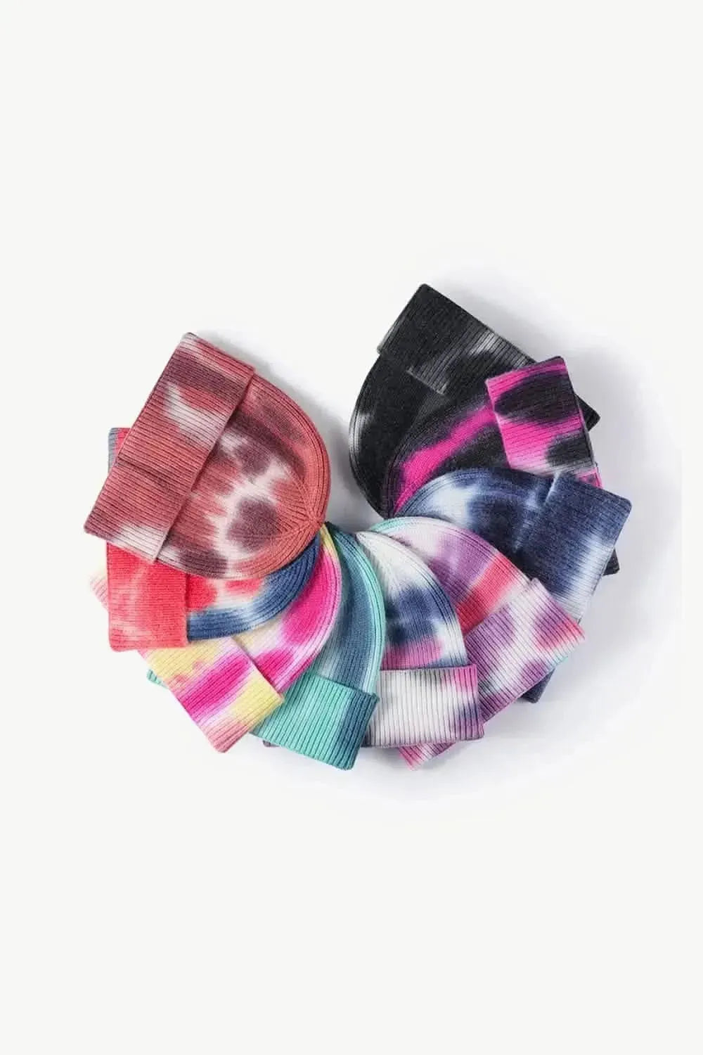 Tie-Dye Cuffed Knit Beanie - Bad Moms Club