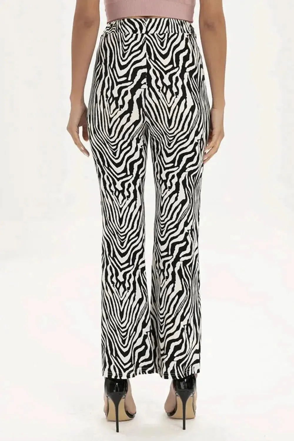 Zebra Print Straight Leg Pants - Bad Moms Club