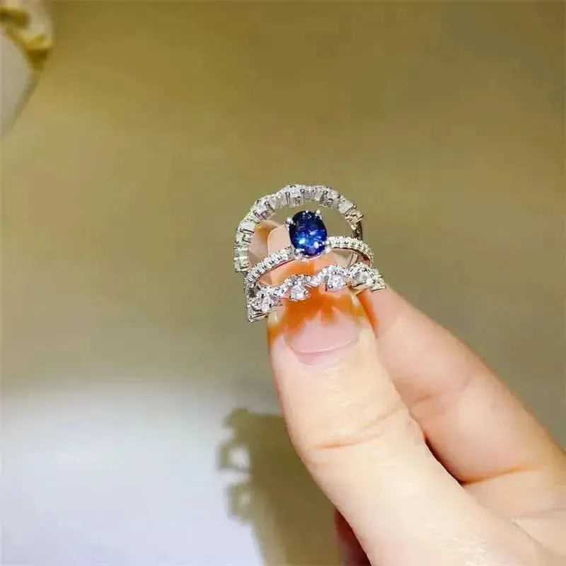 1 Carat Moissanite 925 Sterling Silver Ring - Bad Moms Club