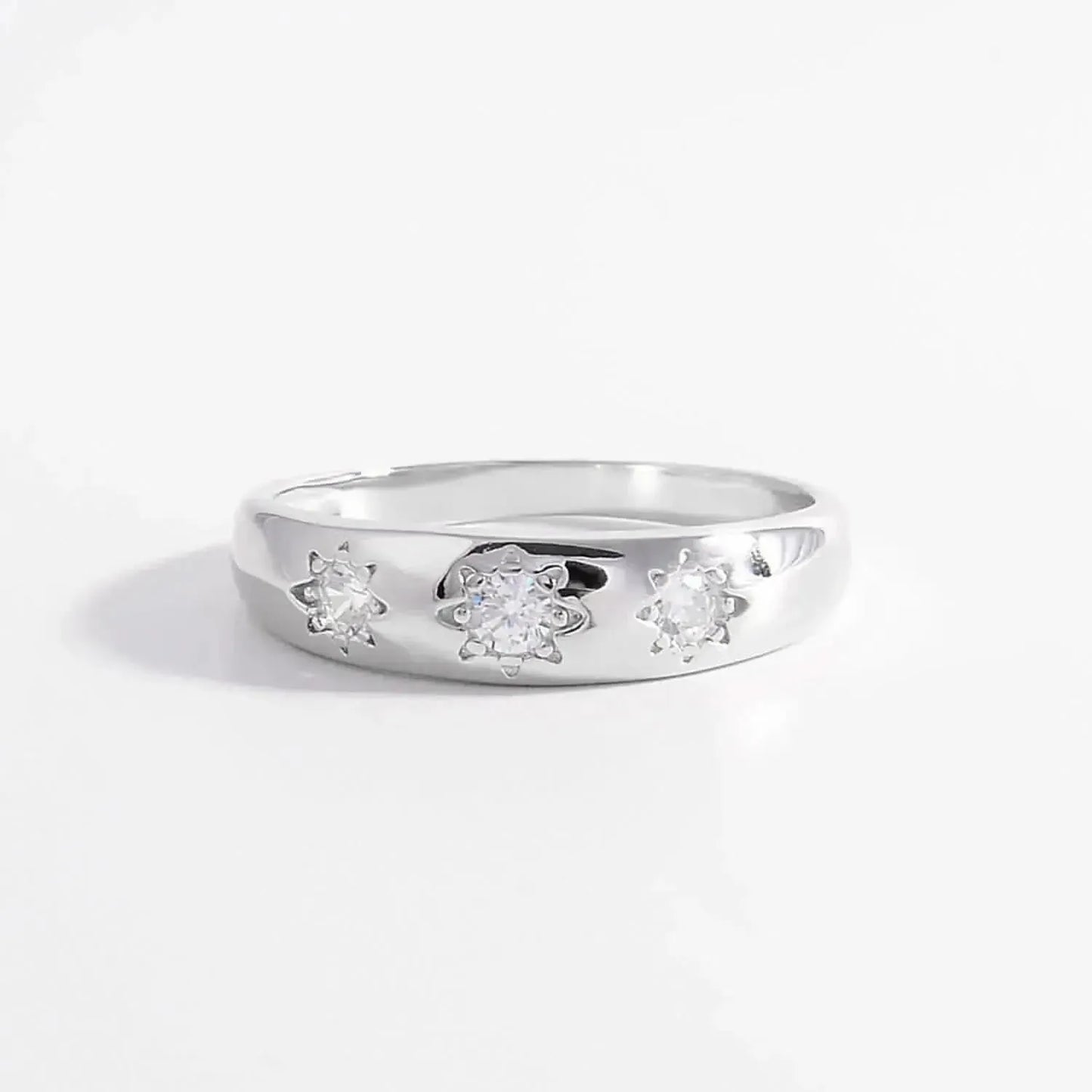 925 Sterling Silver Inlaid Zircon Ring - Bad Moms Club