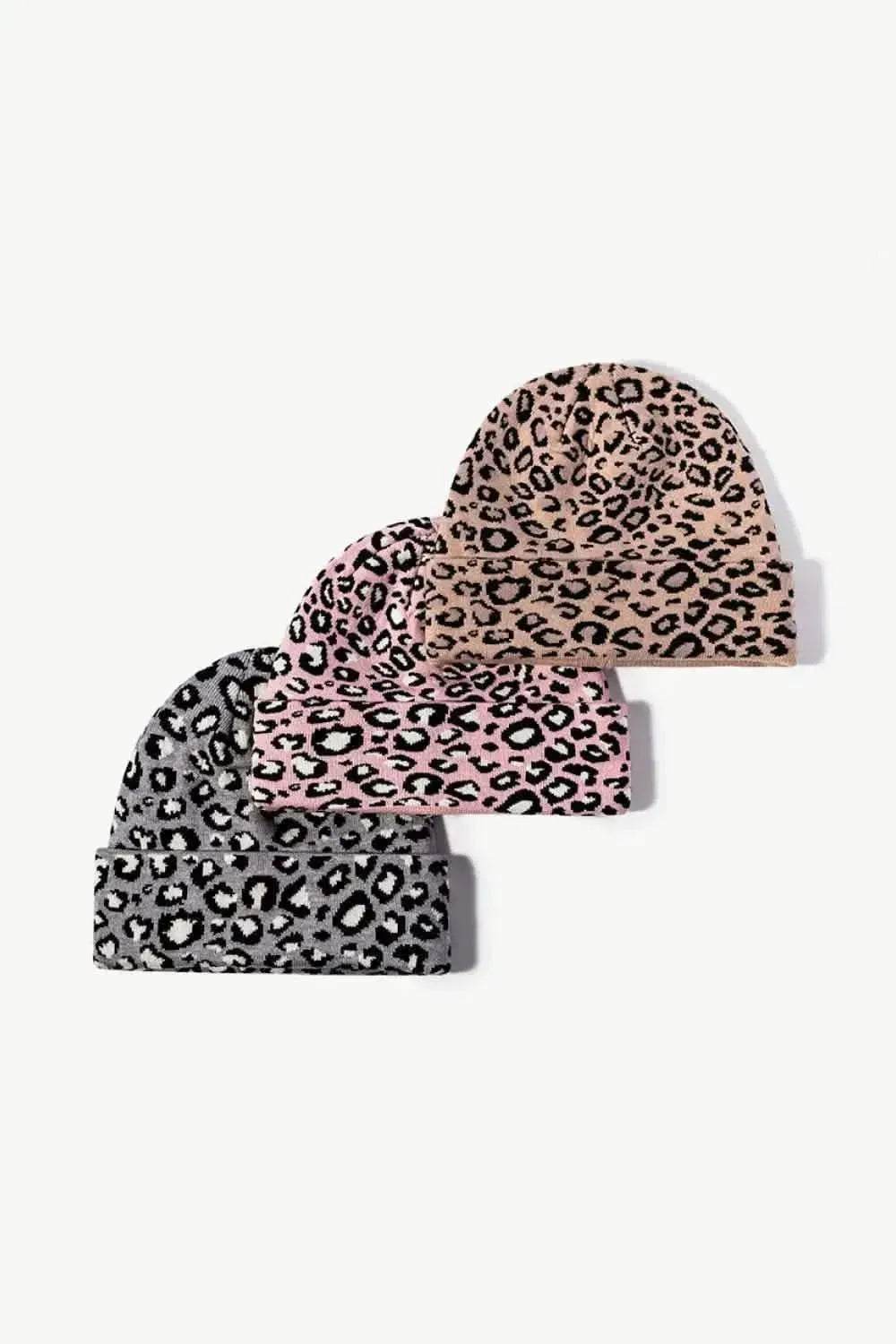 Leopard Pattern Cuffed Beanie - Bad Moms Club