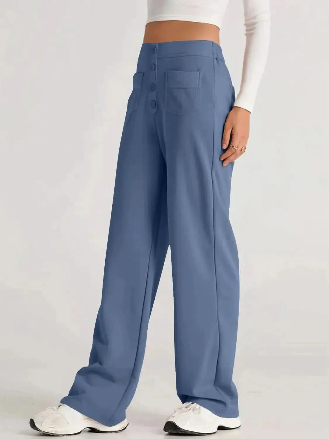 High Waist Wide Leg Pants - Bad Moms Club