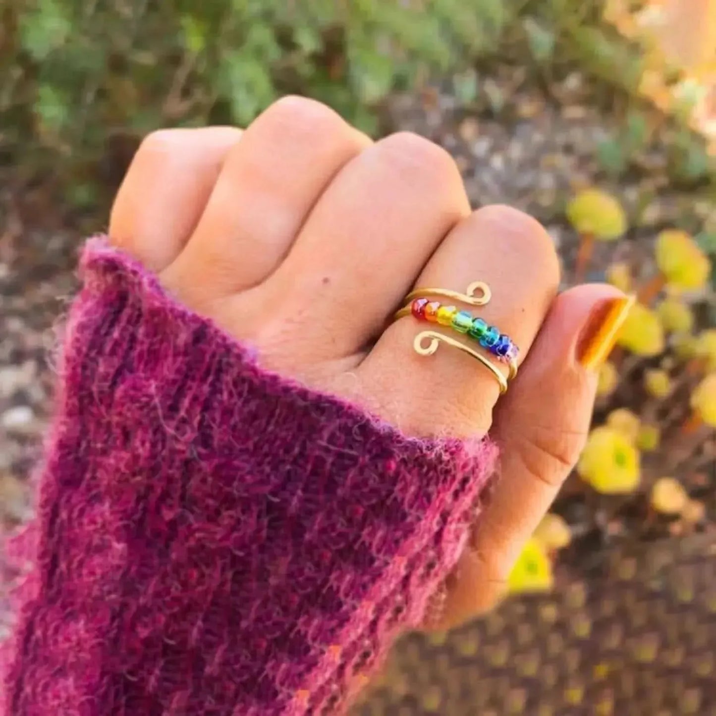 925 Sterling Silver Bead Wrap Ring - Bad Moms Club