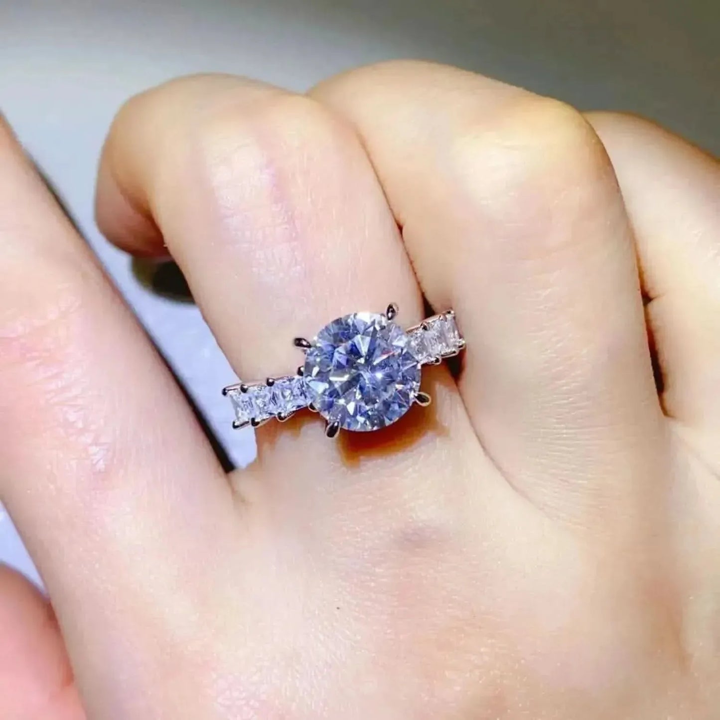 3 Carat Moissanite 925 Sterling Silver Ring - Bad Moms Club