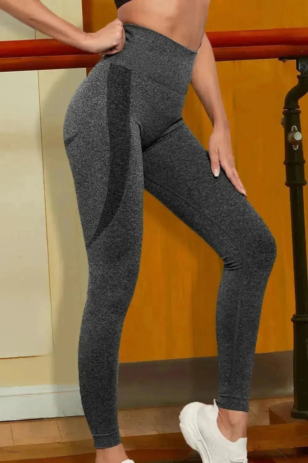 Wide Waistband Sports Leggings - Bad Moms Club