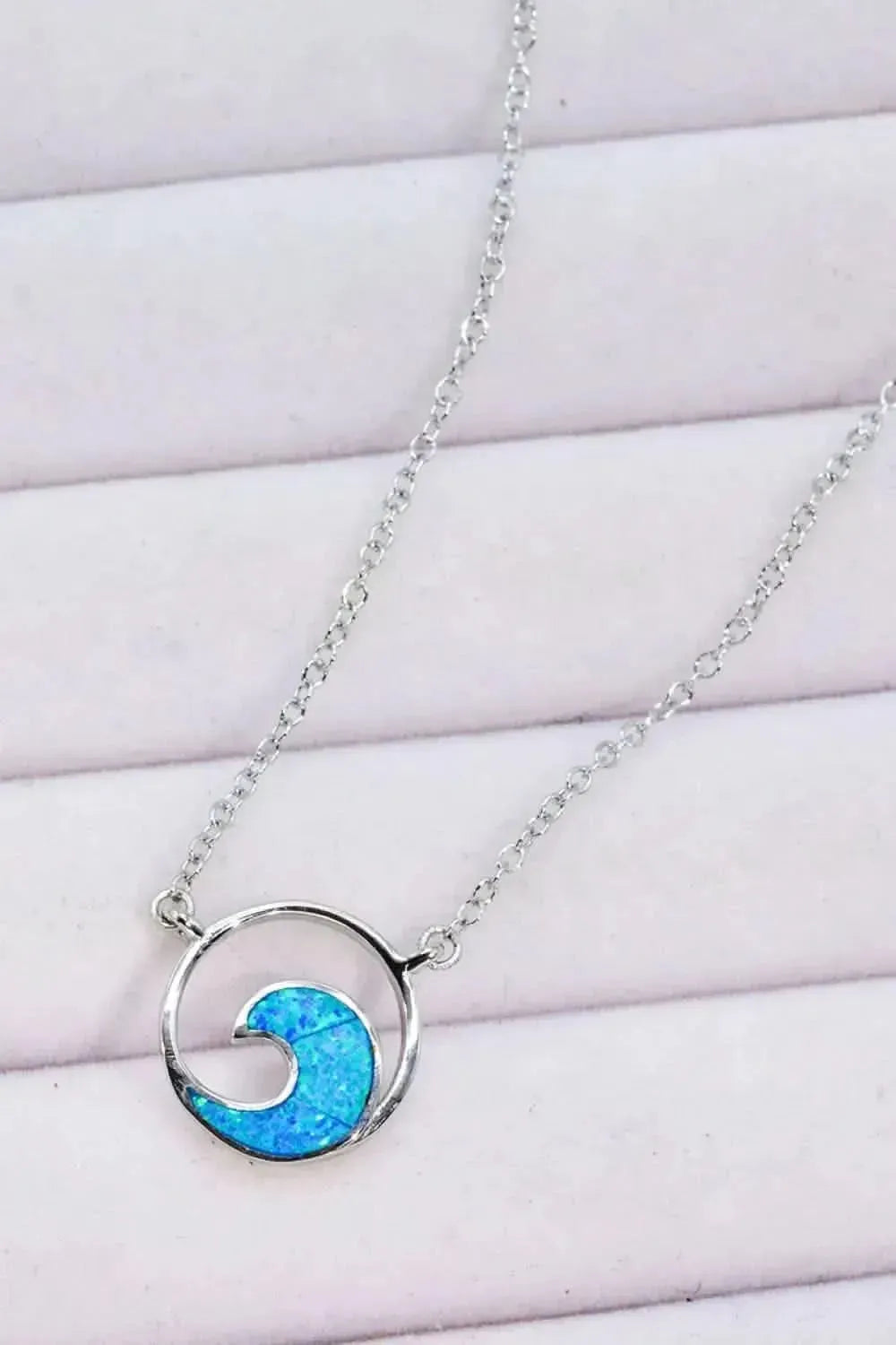 Opal Wave Pendant Necklace - Bad Moms Club