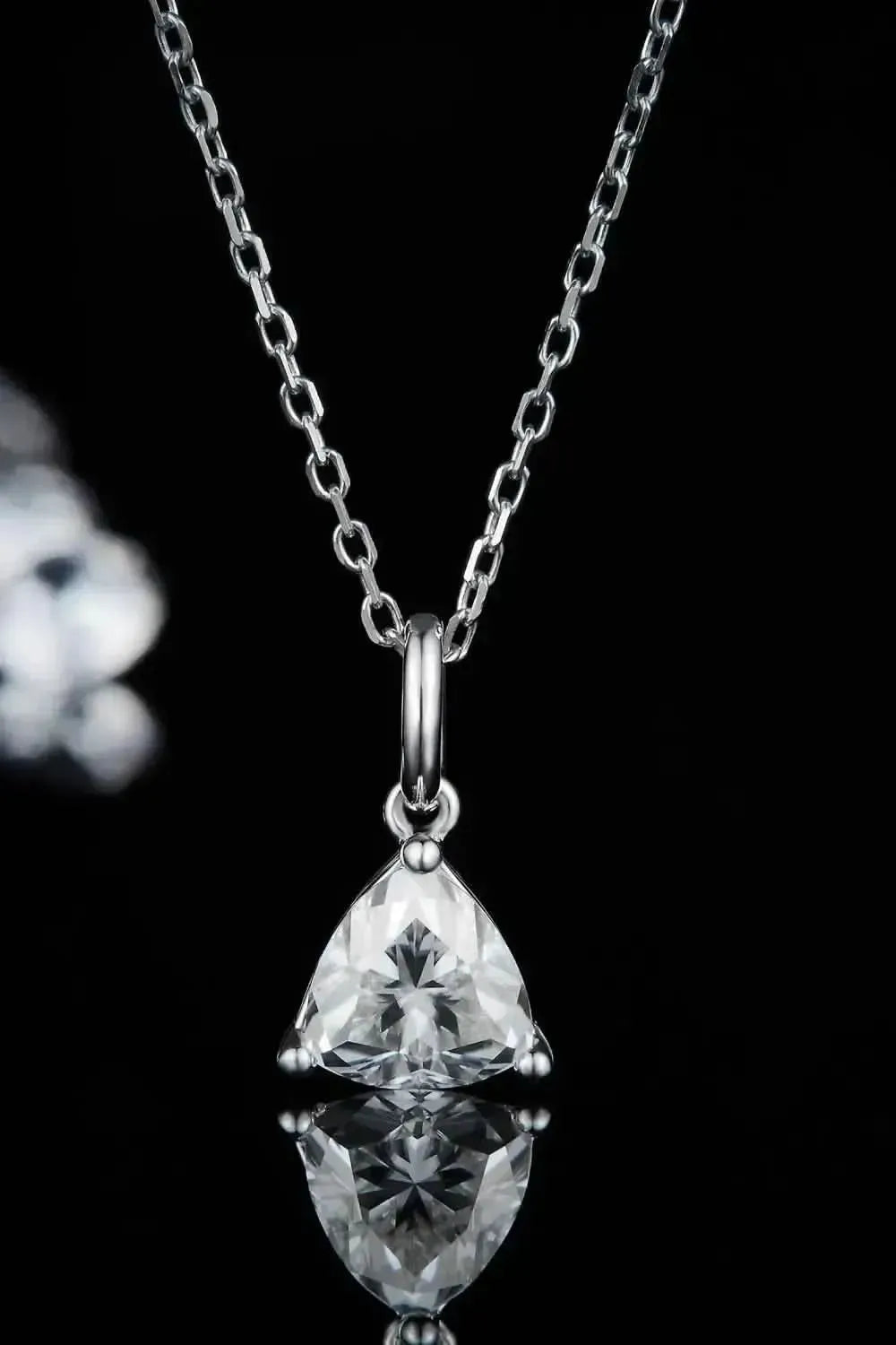 1 Carat Moissanite Pendant 925 Sterling Silver Necklace - Bad Moms Club