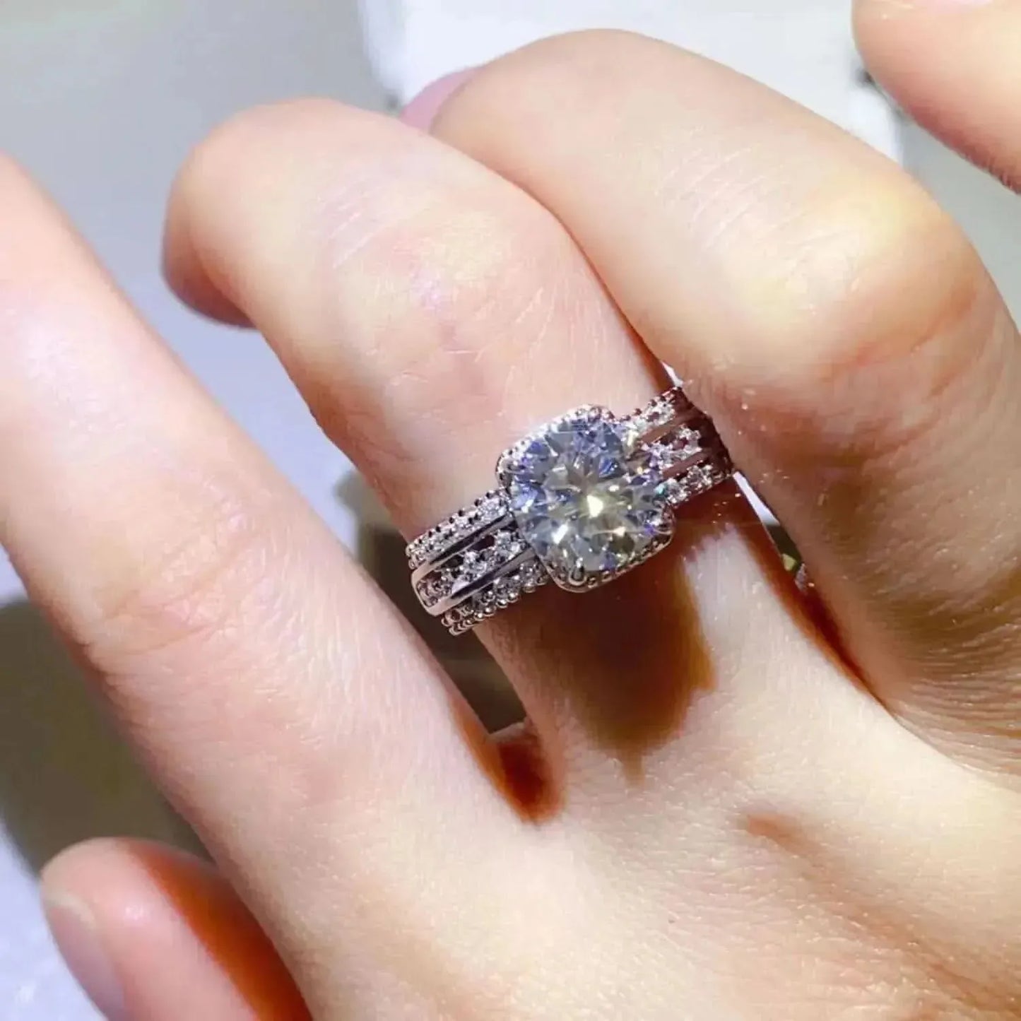 2 Carat Moissanite 925 Sterling Silver Ring - Bad Moms Club