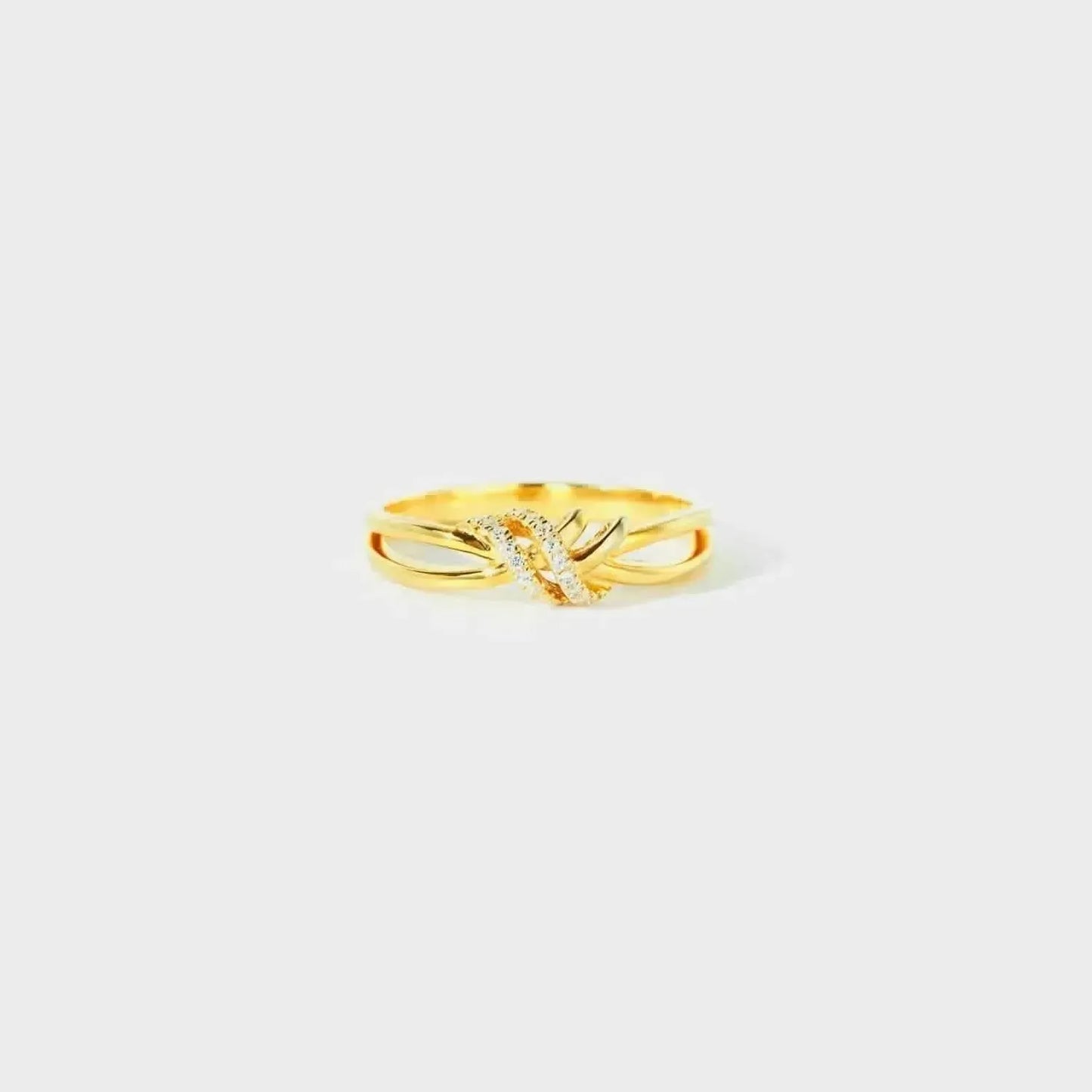 925 Sterling Silver Inlaid Zircon Wrapped Knot Ring - Bad Moms Club