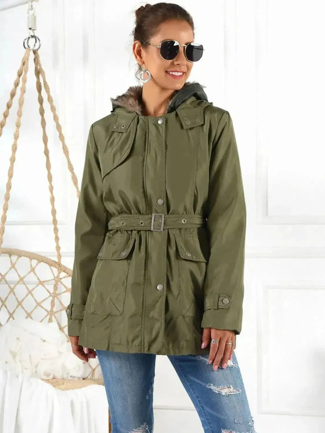 Full Size Hooded Jacket with Detachable Liner (Three-Way Wear) - Bad Moms Club