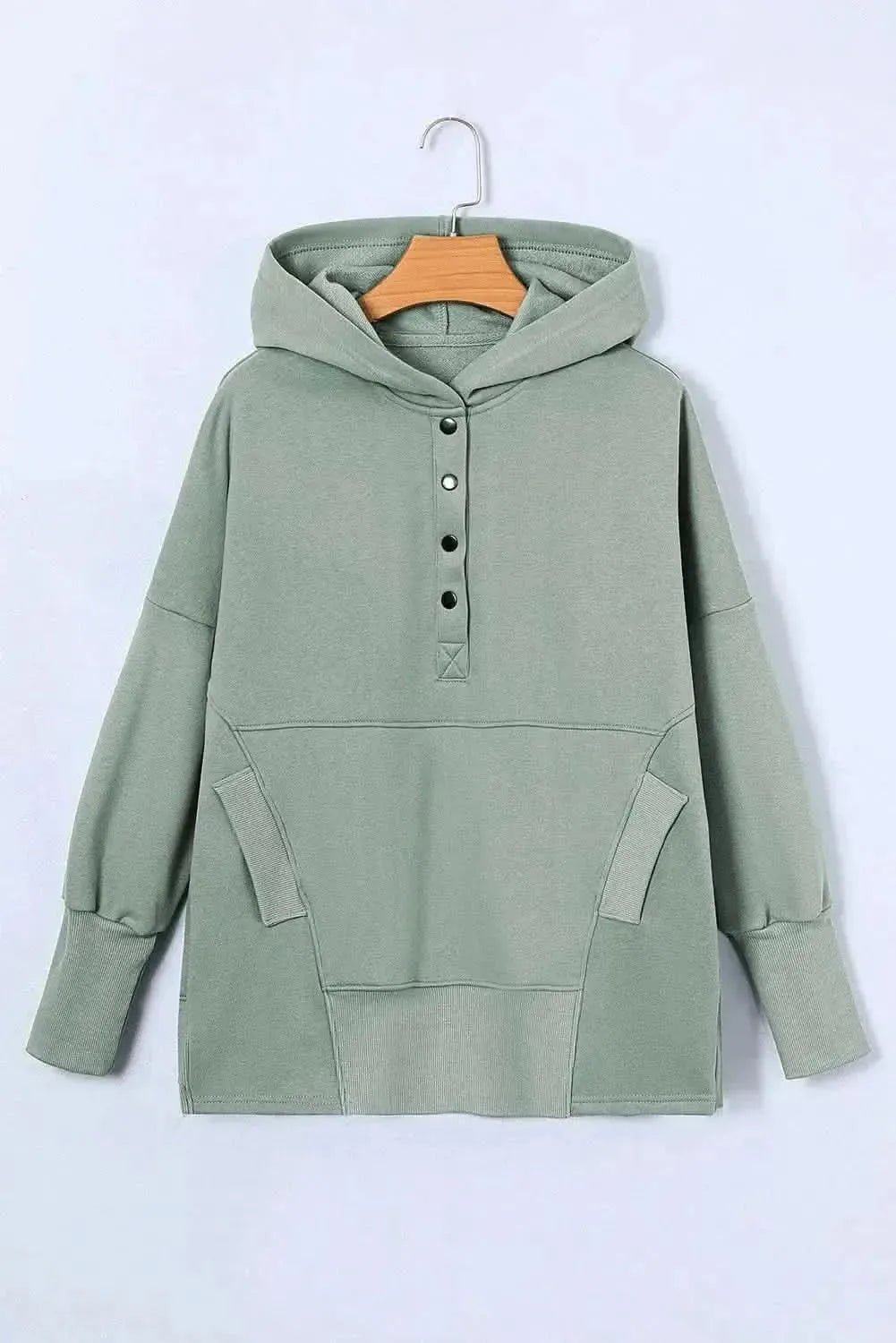 Quarter-Snap Dropped Shoulder Hoodie - Bad Moms Club