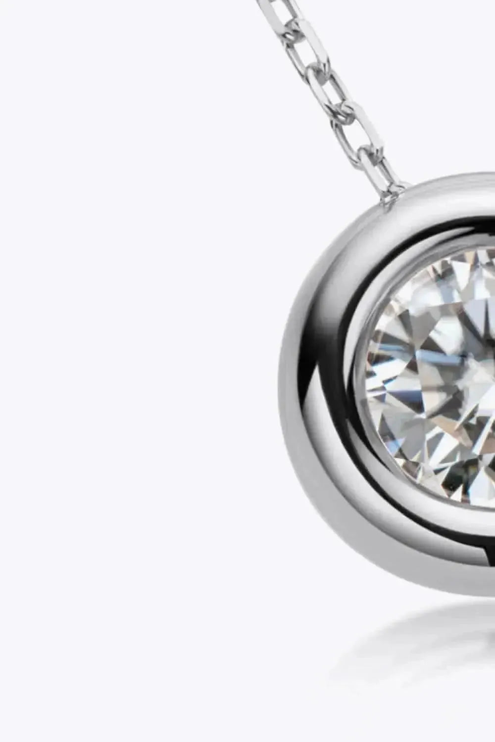 Adored 1 Carat Moissanite Pendant 925 Sterling Silver Necklace - Bad Moms Club