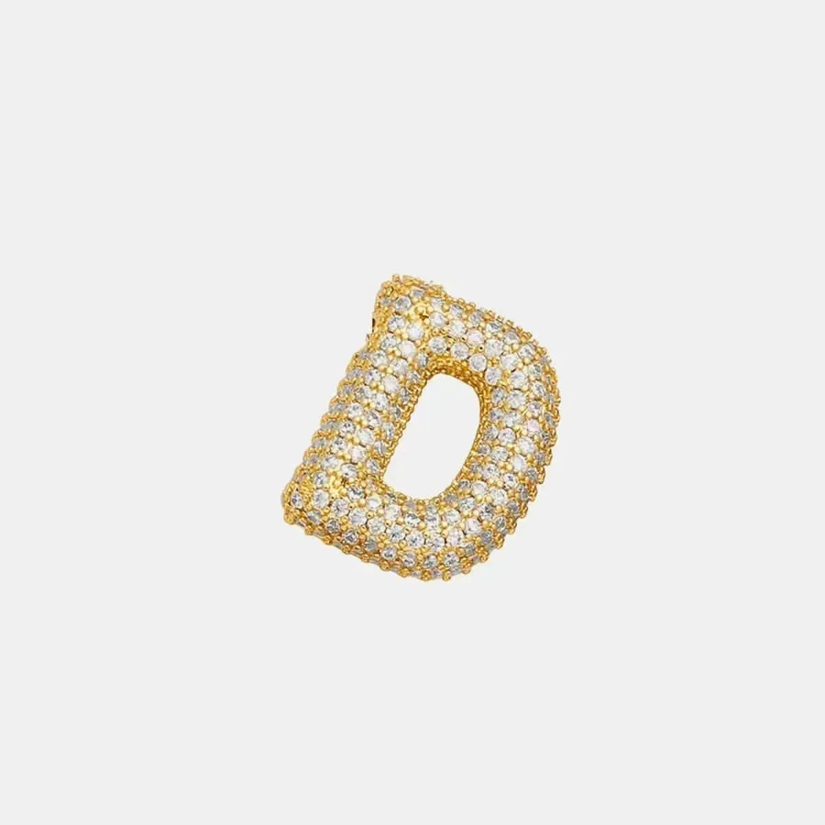 Inlaid Zircon Bubble Initial Necklace - Bad Moms Club