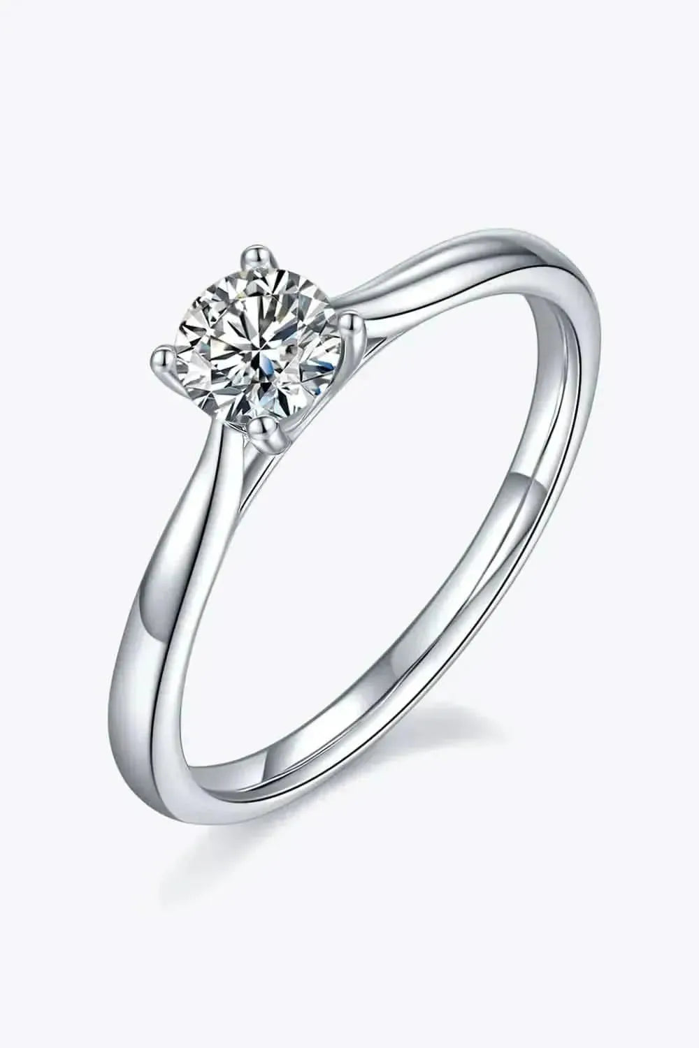 Moissanite 925 Sterling Silver Solitaire Ring - Bad Moms Club