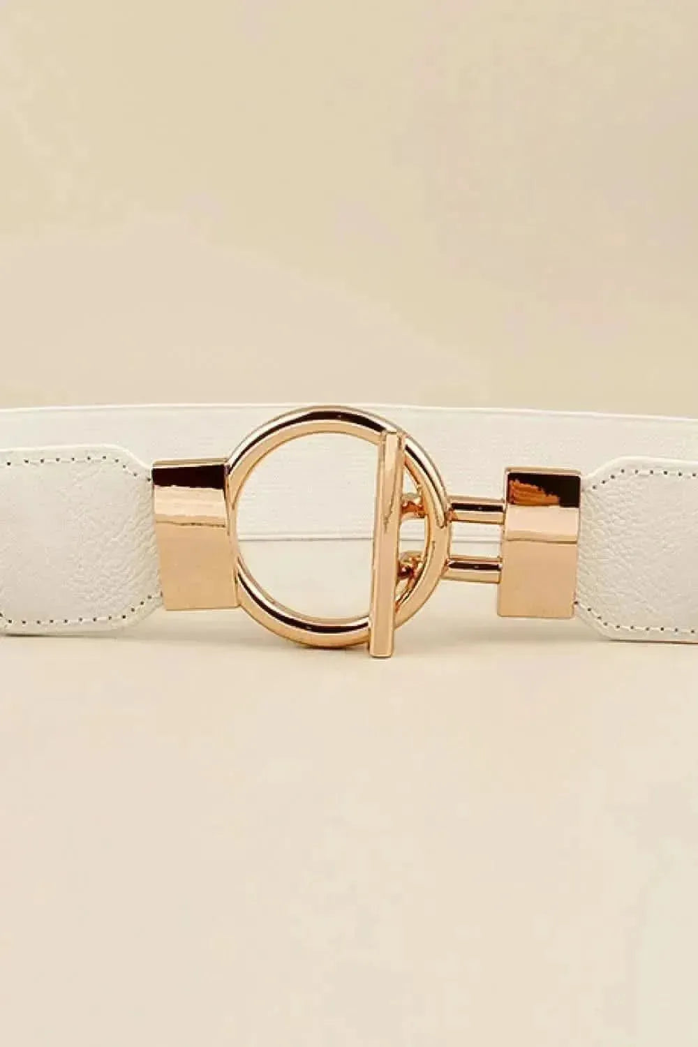 Circle Shape Buckle Zinc Alloy Buckle PU Leather Belt - Bad Moms Club