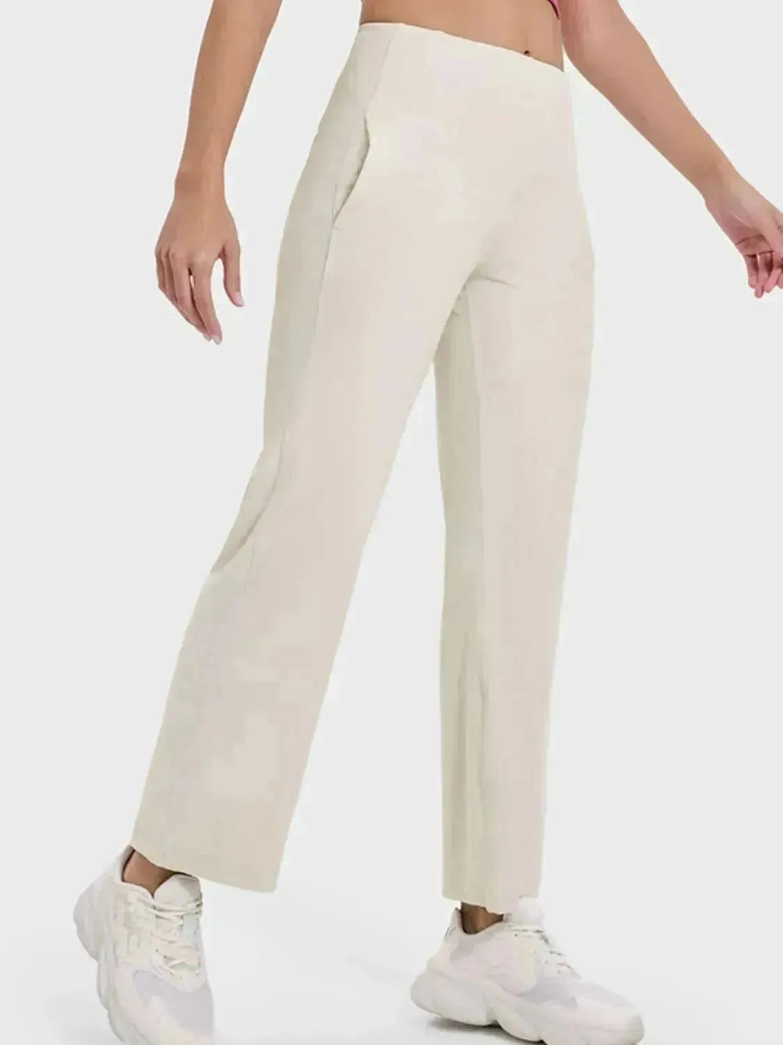 Pocketed High Waist Active Pants - Bad Moms Club