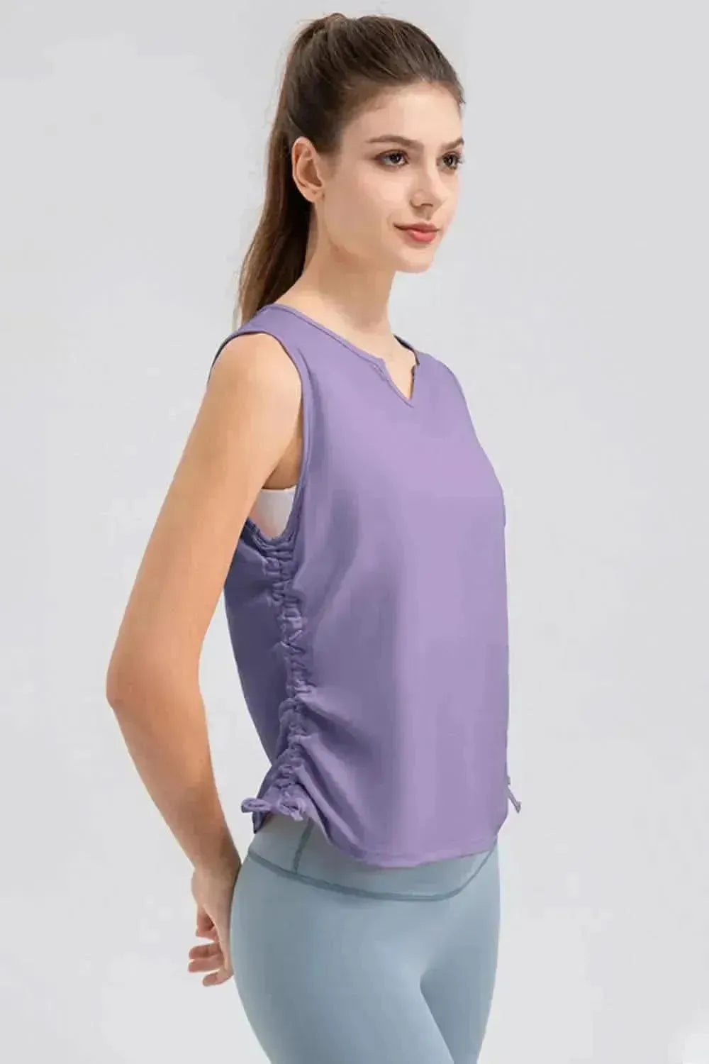 Notched Wide Strap Active Tank - Bad Moms Club