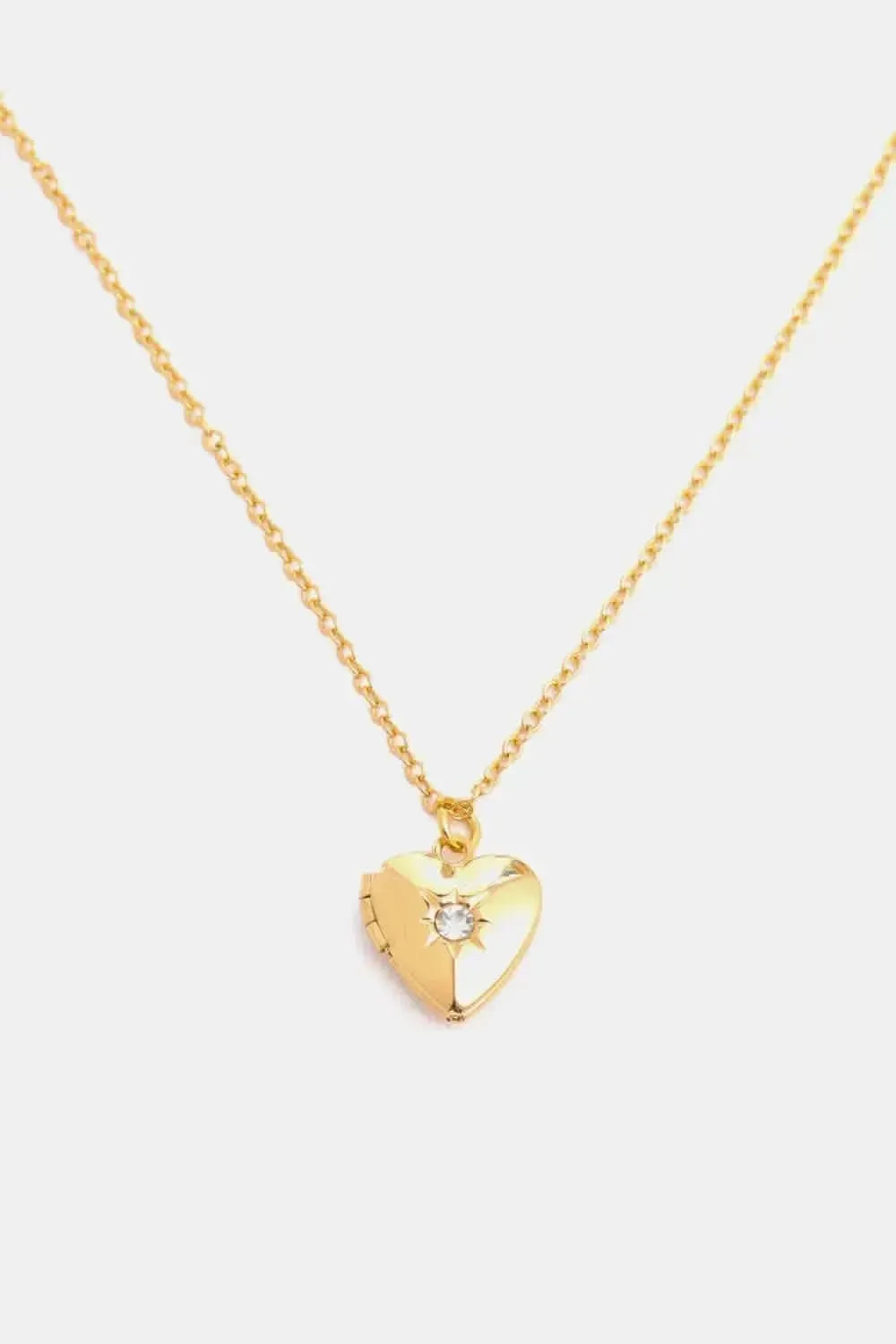 Zircon Heart Shape 14K Gold-Plated Pendant Necklace - Bad Moms Club