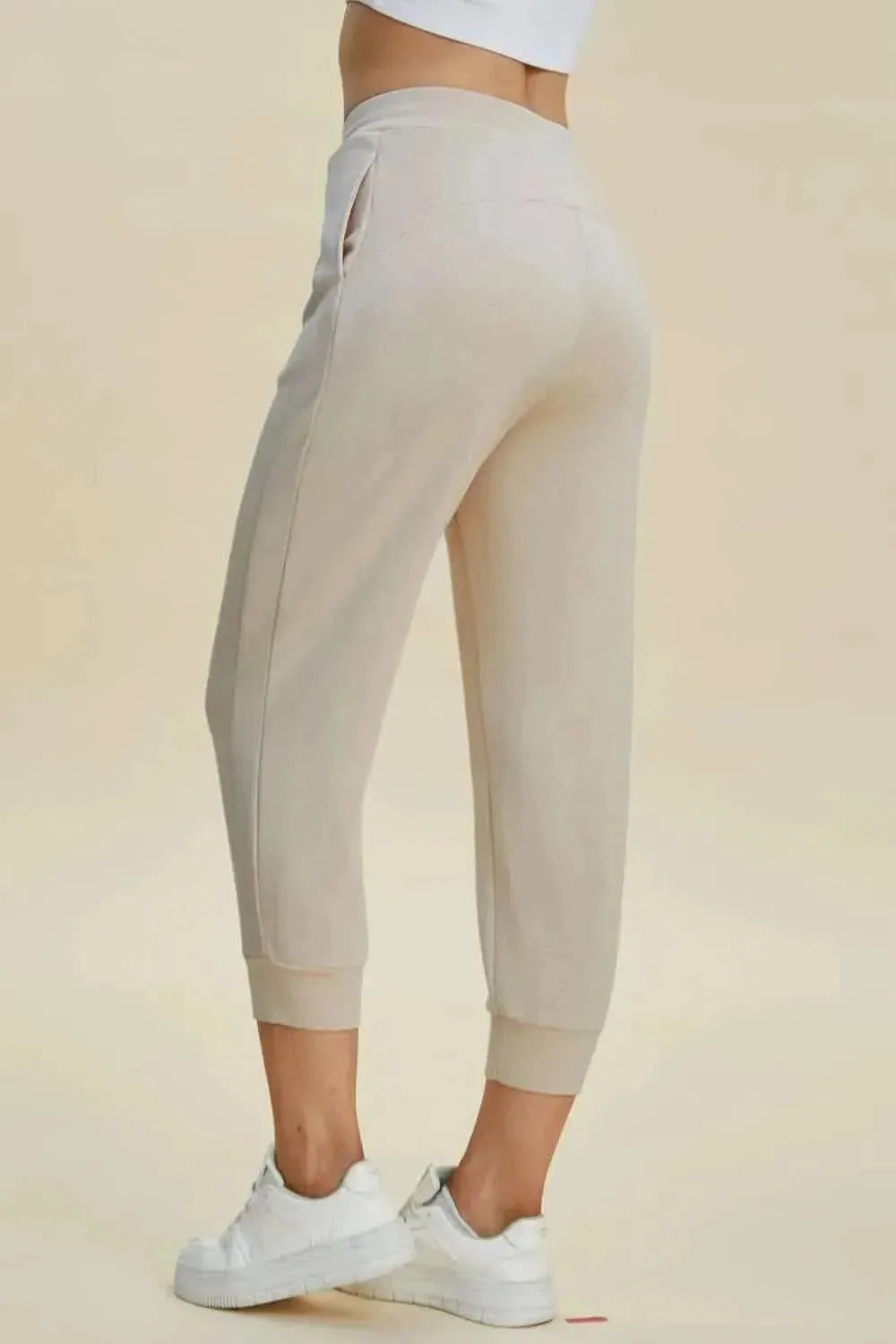 Basic Bae Full Size Air Scuba Drawstring High Waist Cropped Pants - Bad Moms Club