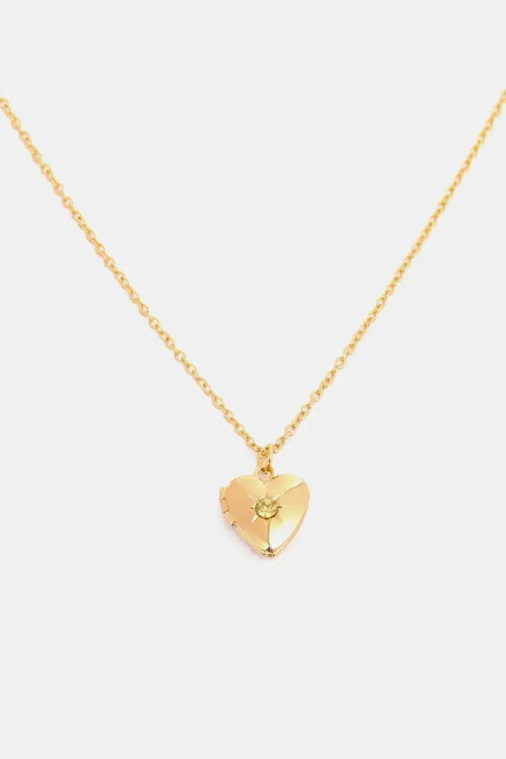 Zircon Heart Shape 14K Gold-Plated Pendant Necklace - Bad Moms Club