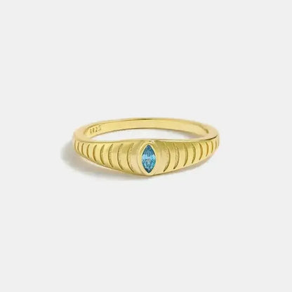 925 Sterling Silver Inlaid Zircon Ring - Bad Moms Club