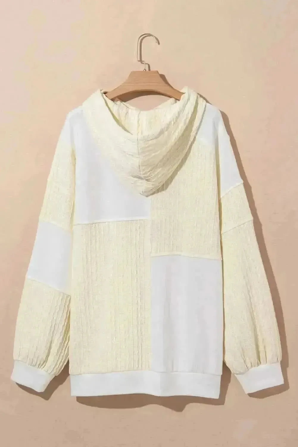Plus Size Drawstring Color Block Long Sleeve Hoodie - Bad Moms Club