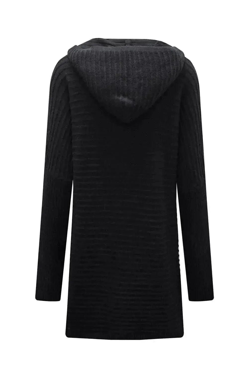 Open Front Longline Hooded Cardigan - Bad Moms Club