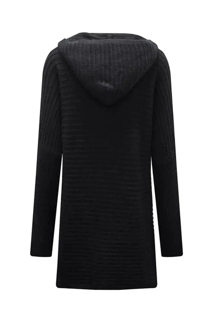 Open Front Longline Hooded Cardigan - Bad Moms Club