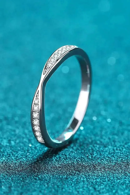 Moissanite Rhodium-Plated Ring - Bad Moms Club