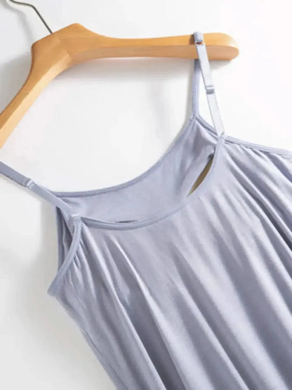 Scoop Neck Midi Cami Dress with Bra - Bad Moms Club