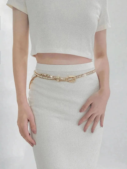 Rhinestone Metal Belt - Bad Moms Club