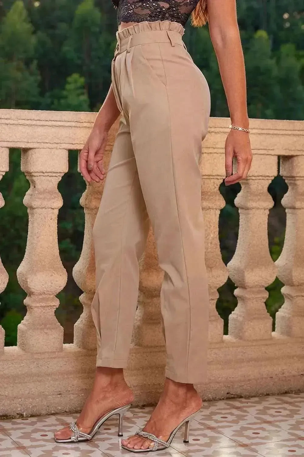 High Waist Cropped Pants - Bad Moms Club