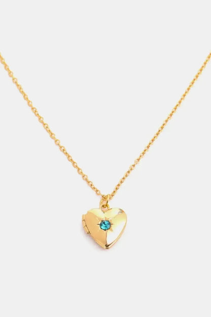 Zircon Heart Shape 14K Gold-Plated Pendant Necklace - Bad Moms Club