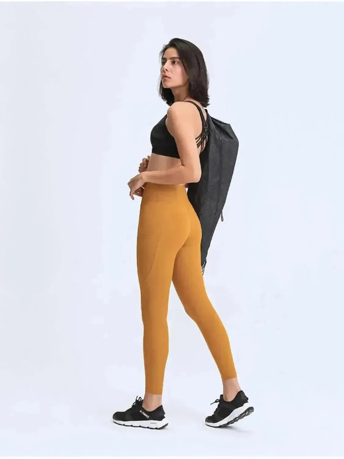 Wide Waistband Leggings with Pockets - Bad Moms Club
