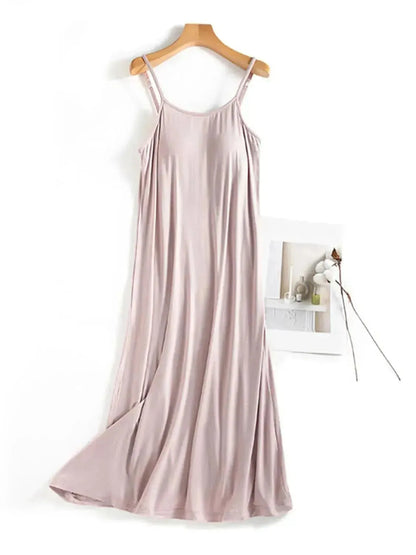 Scoop Neck Midi Cami Dress with Bra - Bad Moms Club