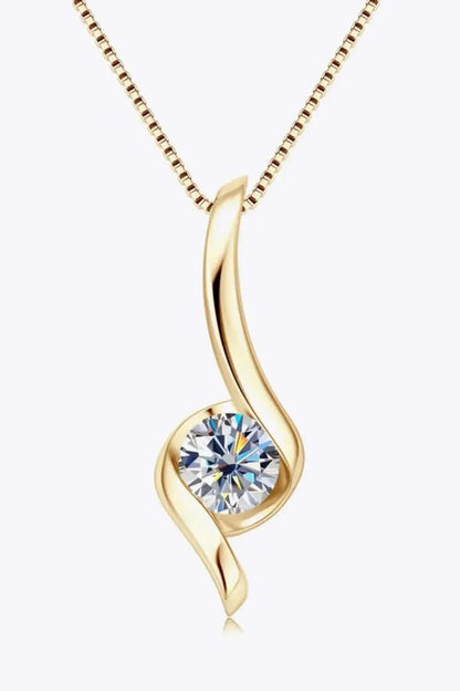 1 Carat Moissanite 925 Sterling Silver Necklace - Bad Moms Club