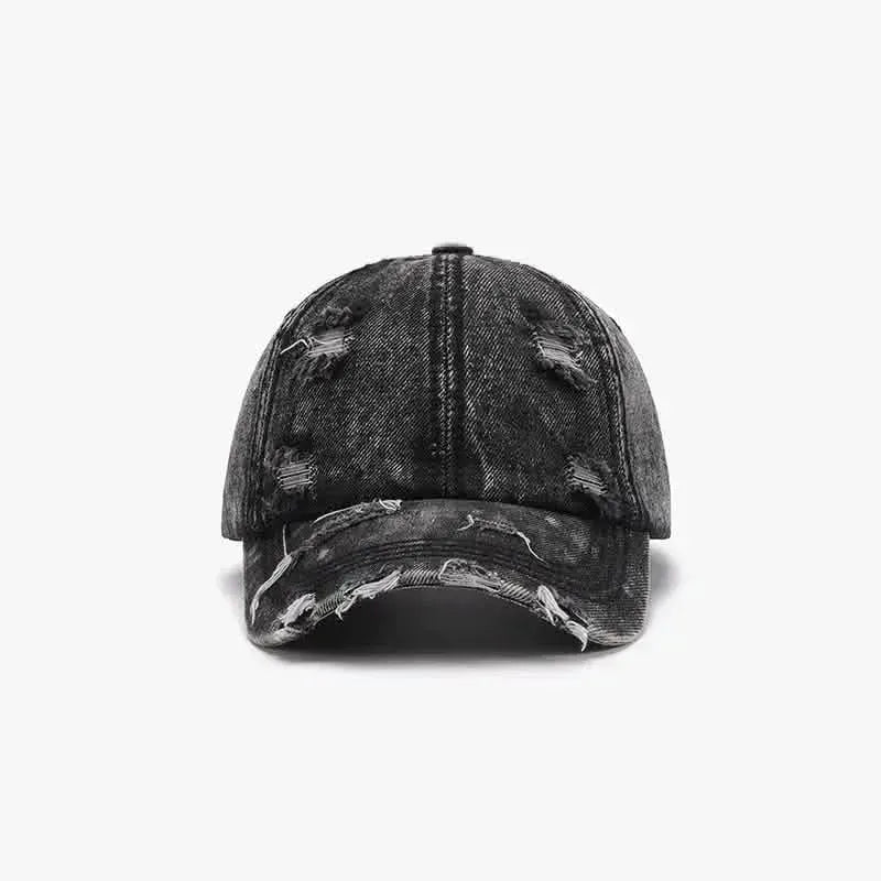 Distressed Cotton Baseball Cap - Bad Moms Club