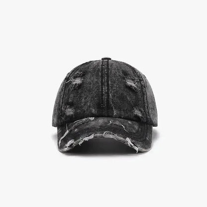 Distressed Cotton Baseball Cap - Bad Moms Club