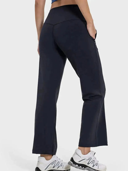 Pocketed High Waist Active Pants - Bad Moms Club