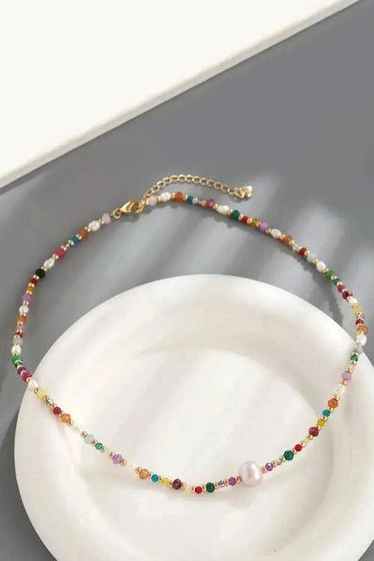 Multicolored Bead Necklace - Bad Moms Club