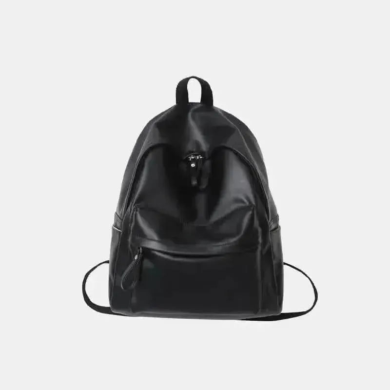 PU Leather Zip Backpack Bag - Bad Moms Club