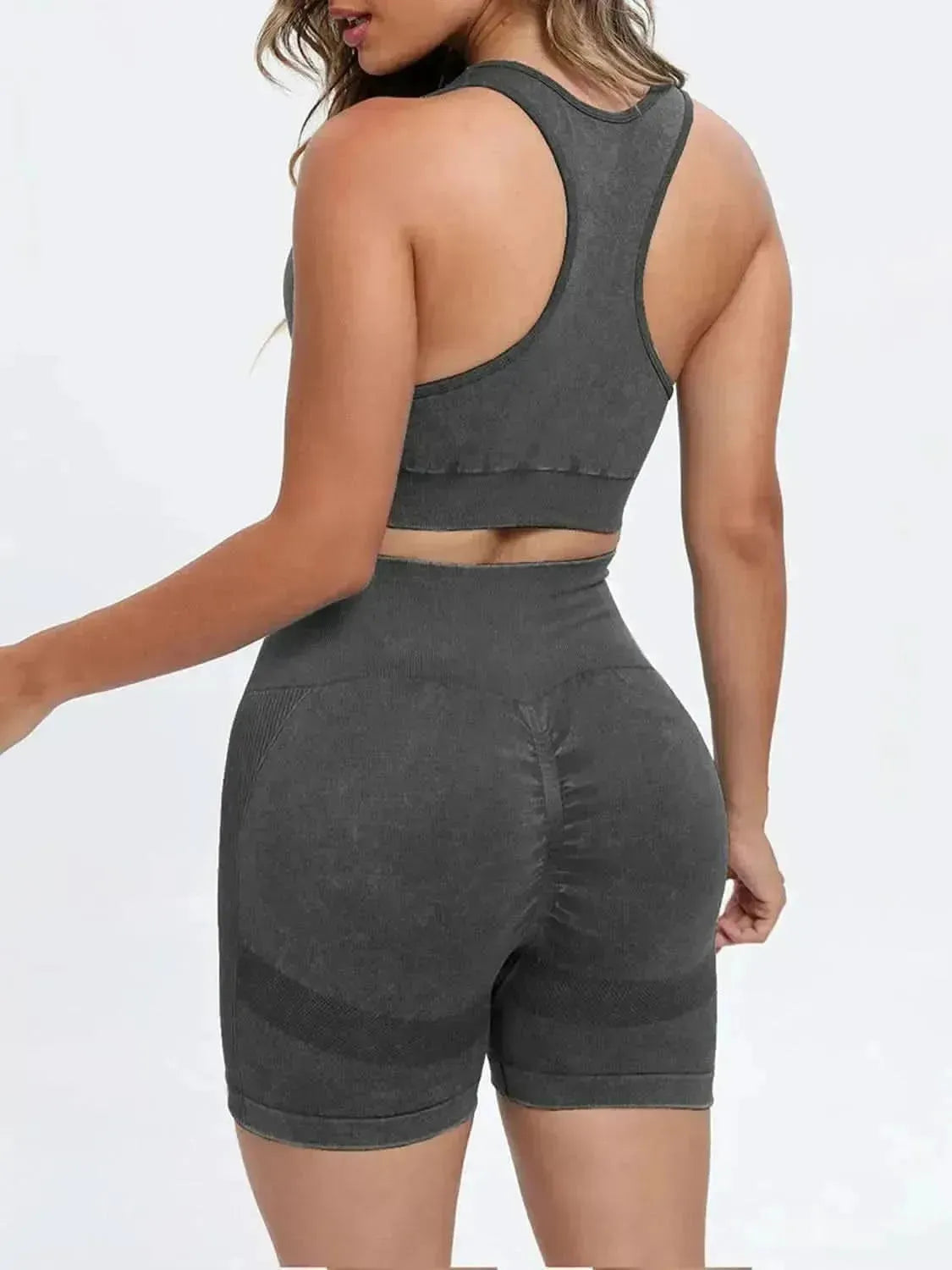 Scoop Neck Wide Strap Top and Shorts Active Set - Bad Moms Club